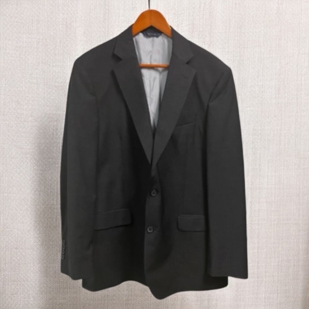 Brooks Brothers Explorer Blazer Jacket 44L‎ Black Madison Fit Two Button Wool